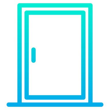 Kapı. Web simgesi basit illüstrasyon