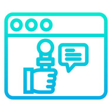 Sohbet simgesi vektör illüstrasyonu