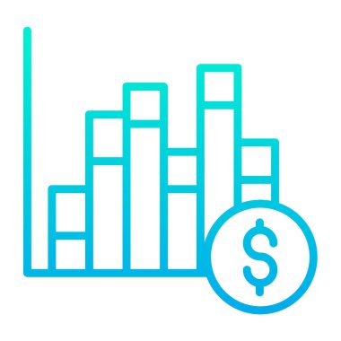 iş ve finans düz vektör simgesi 
