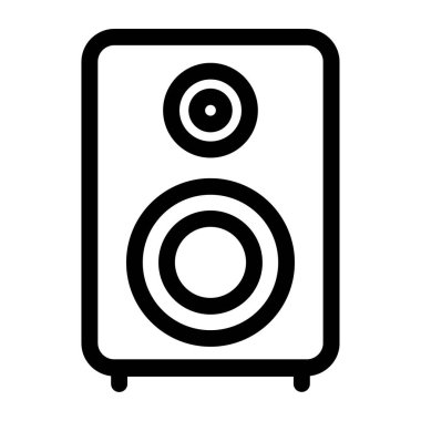  Hoparlör, beyaz arkaplanda basit vektör simgesi