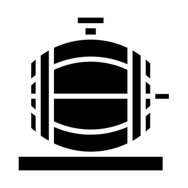 bira fıçısı vektör simgesi, beyaz arkaplanda izole edilmiş düz tasarım