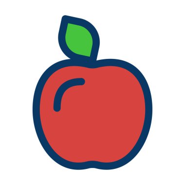 Elma. Web simgesi vektör illüstrasyonu