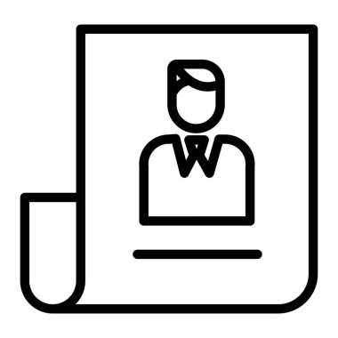 Basit UI profili simgesi, vektör illüstrasyonu