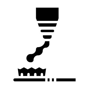 Ağız temizliği basit simge, vektör illüstrasyonu