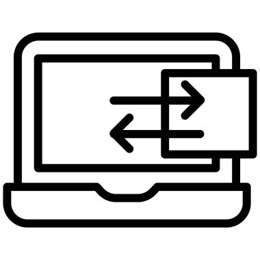 dizüstü bilgisayar simgesi, vektör illüstrasyonu