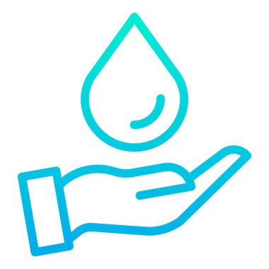 su damlası simgesi, vektör illüstrasyonu