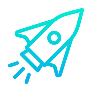 roket fırlatma vektörü renk simgesi