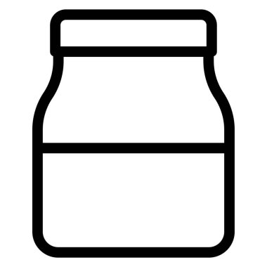 Cam kavanoz, web simgesi basit illüstrasyon