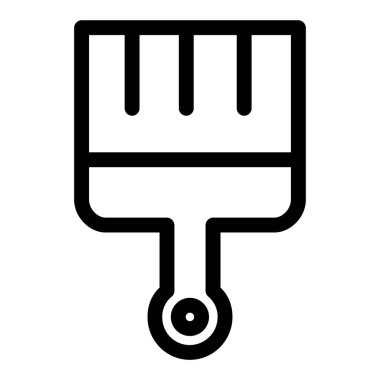 Beyaz arkaplanda basit fırça vektör resimleme