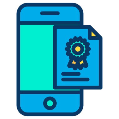 Beyaz arkaplanda basit sertifika vektör resimlemesi