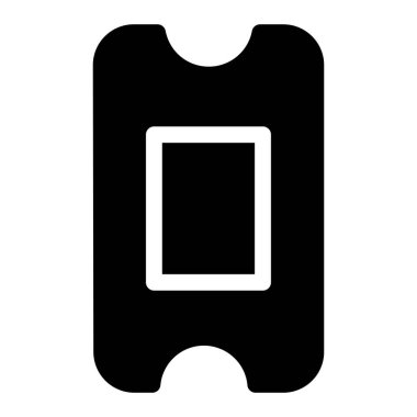 Movie Ticket web simgesi. Düz stil sinema bileti simgesi