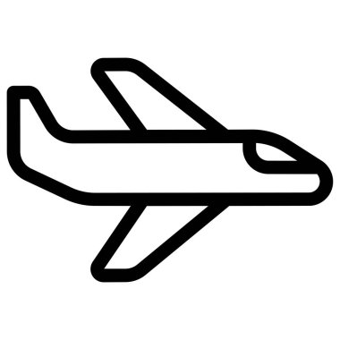 uçak simgesi, vektör illüstrasyonu