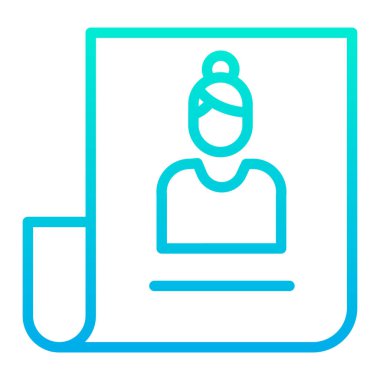 Basit UI profili simgesi, vektör illüstrasyonu