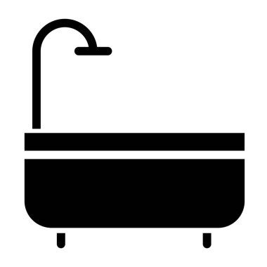 Banyo yap. Web simgesi vektör illüstrasyonu