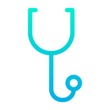 Stetoskop, tıbbi ve sağlık konsepti vektör çizimi