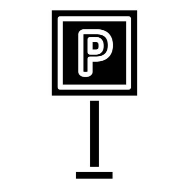 Park yeri simgesi. vektör illüstrasyonu