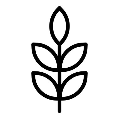 bitki yaprakları, web simgesi basit illüstrasyon