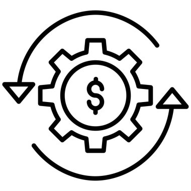 çark, web simgesi basit illüstrasyon