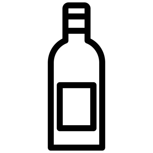 Bouteille Vin Illustration Vectorielle Icône Web — Image vectorielle