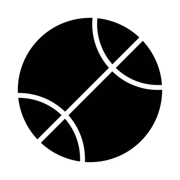 Ball Minimalistisches Vektor Symbol Von Isoliert Auf Weiß — Stockvektor