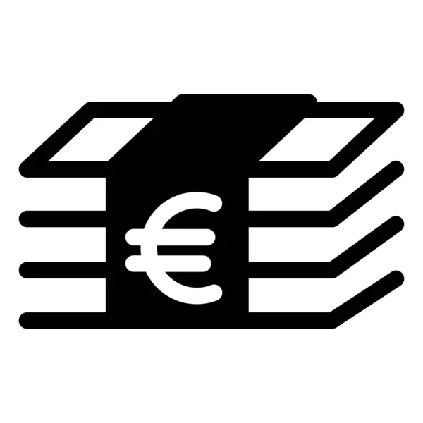Euro Monnaie Icône Web Design Simple — Image vectorielle