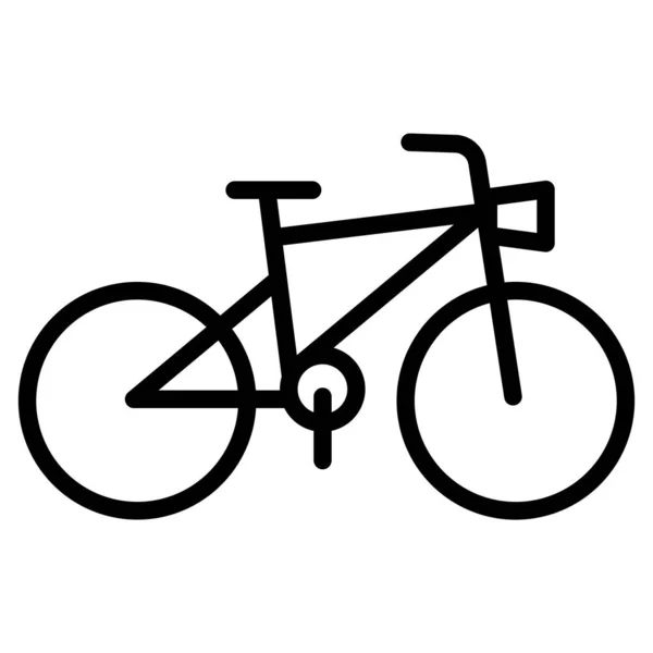 Bisiklet Basit Düz Vektör Simgesi — Stok Vektör