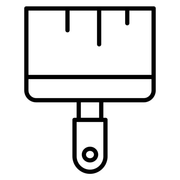 Einfache Abbildung Des Pinselvektorsymbols Auf Weißem Hintergrund — Stockvektor