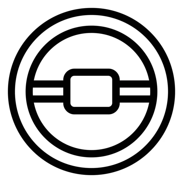 Steering Wheel Web Icon Simple Design — Stock Vector