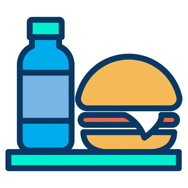 Hamburger. Web simgesi basit illüstrasyon