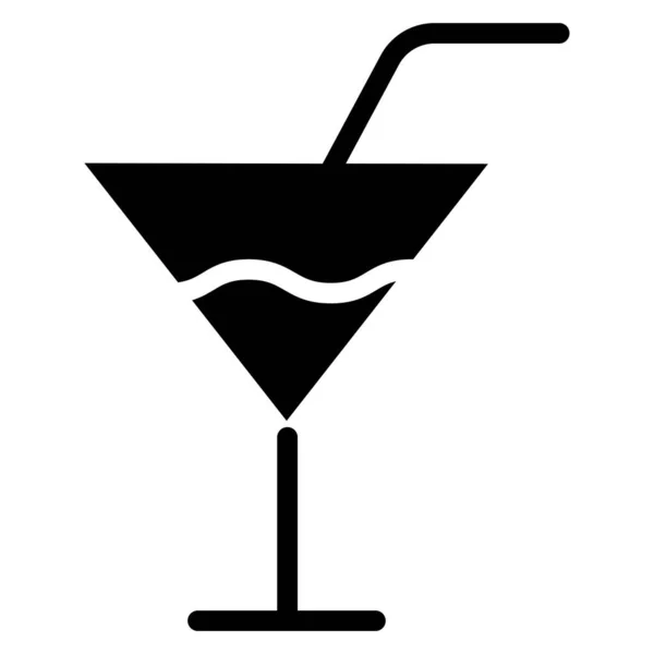 Cocktail Web Ícone Vetor Ilustração — Vetor de Stock