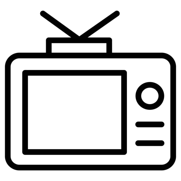 Fernsehen Einfaches Symbol Vektorillustration — Stockvektor