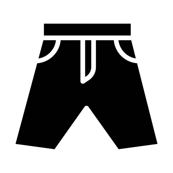 Pantaloncini Icona Vettoriale Minimalista Isolata Sul Bianco — Vettoriale Stock