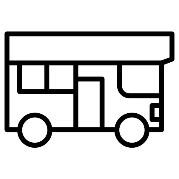 Bus Icône Web Illustration Simple — Image vectorielle