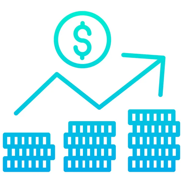 Ícone Gráfico Negócios Simples Ilustração Vetorial — Vetor de Stock