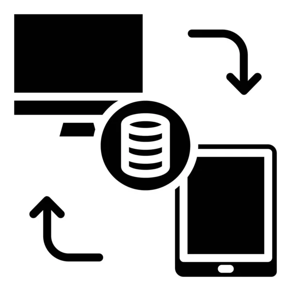 Rede Computadores Ilustração Simples — Vetor de Stock