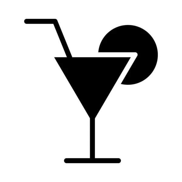 Cocktail Web Icon Vektor Illustration — Stockvektor