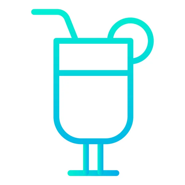 Cocktail Ícone Web Ilustração Simples — Vetor de Stock