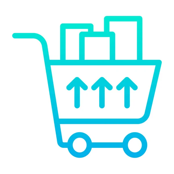 Trolley Simple Icon Vector Illustration — 스톡 벡터