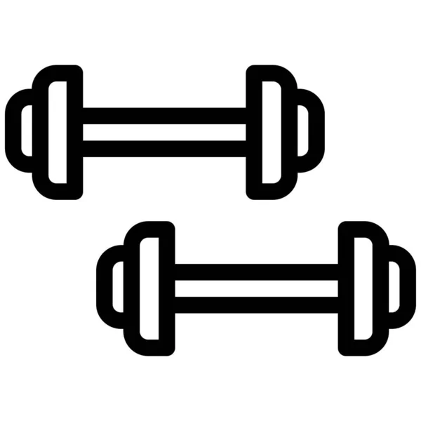 哑铃矢量图标 运动训练标志 健身器材符号 — 图库矢量图片