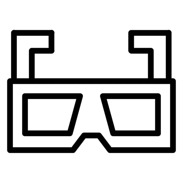 3D眼镜Web图标矢量说明 — 图库矢量图片