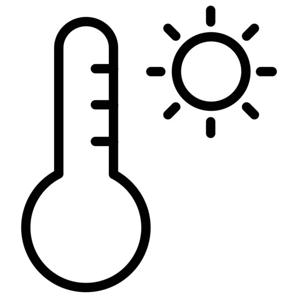 Θερμοκρασία Απλό Εικονίδιο Εικονογράφηση Διάνυσμα — Διανυσματικό Αρχείο