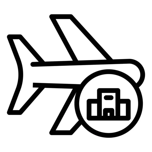 Vliegtuig Icoon Vector Illustratie Ontwerp — Stockvector