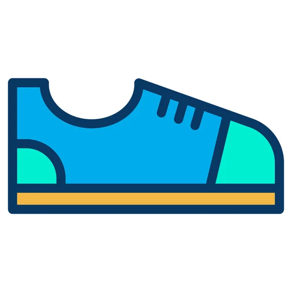 Sneaker Icône Vectorielle Minimaliste Isolée Sur Blanc — Image vectorielle