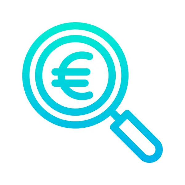 Euro Currency Concept Simple Art Vector Illustration — Stock Vector