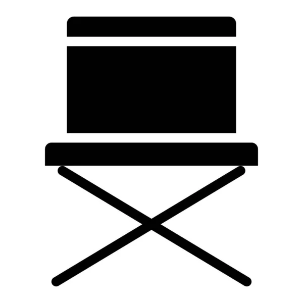Židle Minimalistická Vektorová Ikona Izolovaná Bílé — Stockový vektor