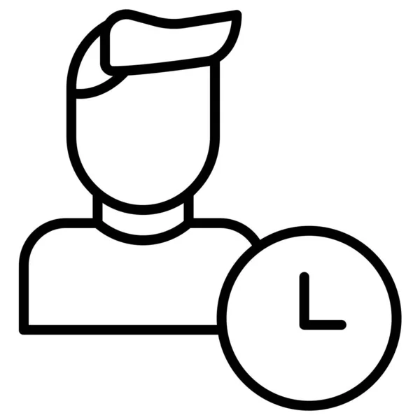 Reunión Línea Tiempo Vector Icono Ilustración — Vector de stock