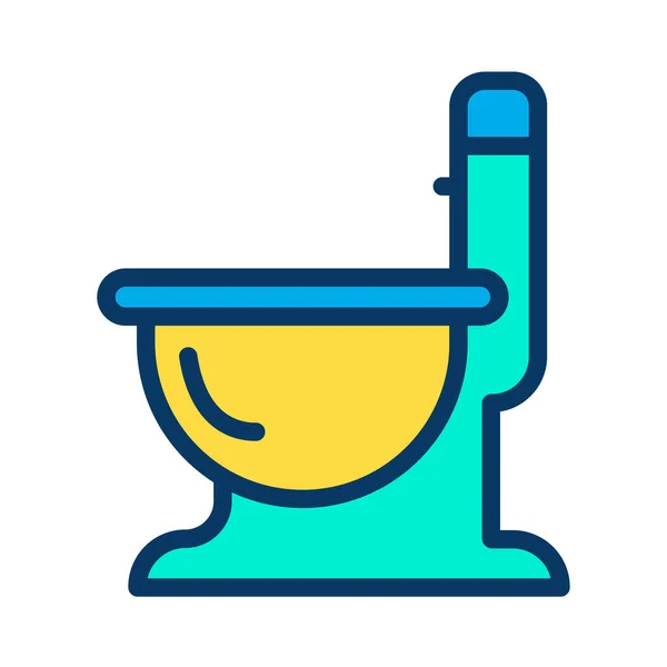 Bol Toilette Icône Vecteur Signe Ustensile Cuisine Illustration Symbole Contour — Image vectorielle