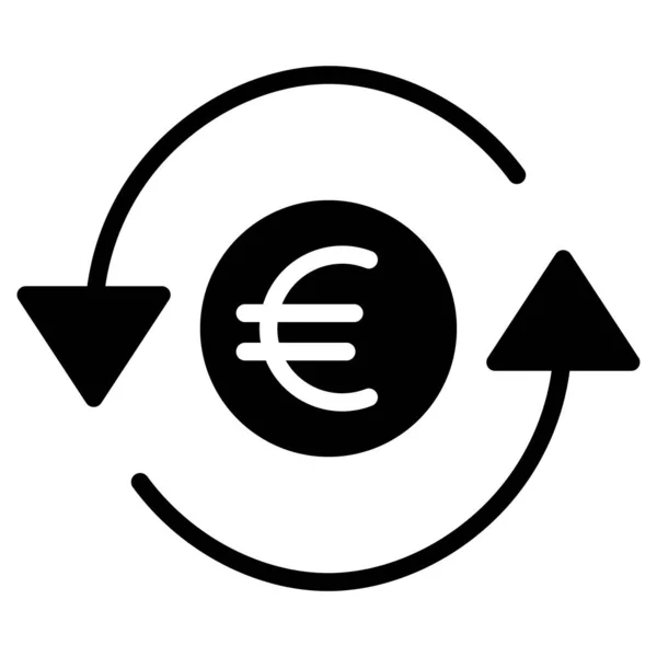 Euro Valuta Begrepp Enkel Konst Vektor Illustration — Stock vektor