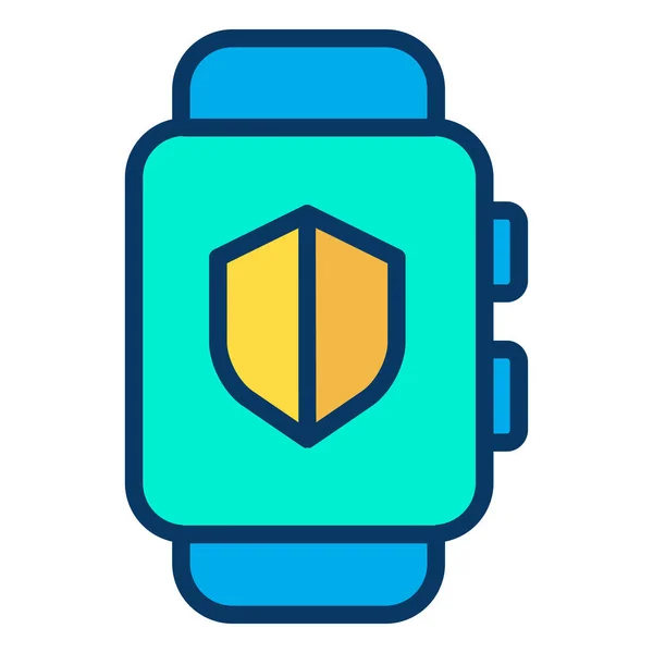 Ícone Smartwatch Simples Ilustração Vetorial — Vetor de Stock