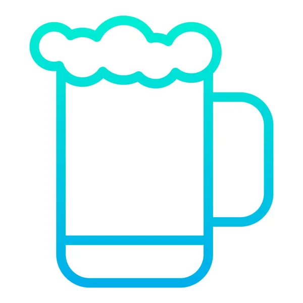 Bier Mok Pictogram Vectorillustratie — Stockvector